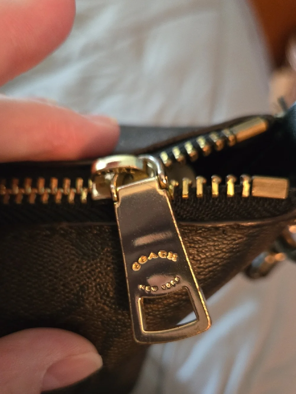 Coach Val Duffle in Signature Canvas with Brown Leather - Picture 7 of 9